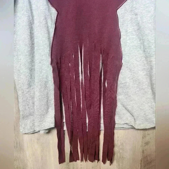 Stella Mccartney Grey Embellished Star Fringed Rodeo T-Shirt Women's Medium - Picture 4 of 9